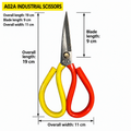 A02A 19 cm Industrial Scissors | Compact Size