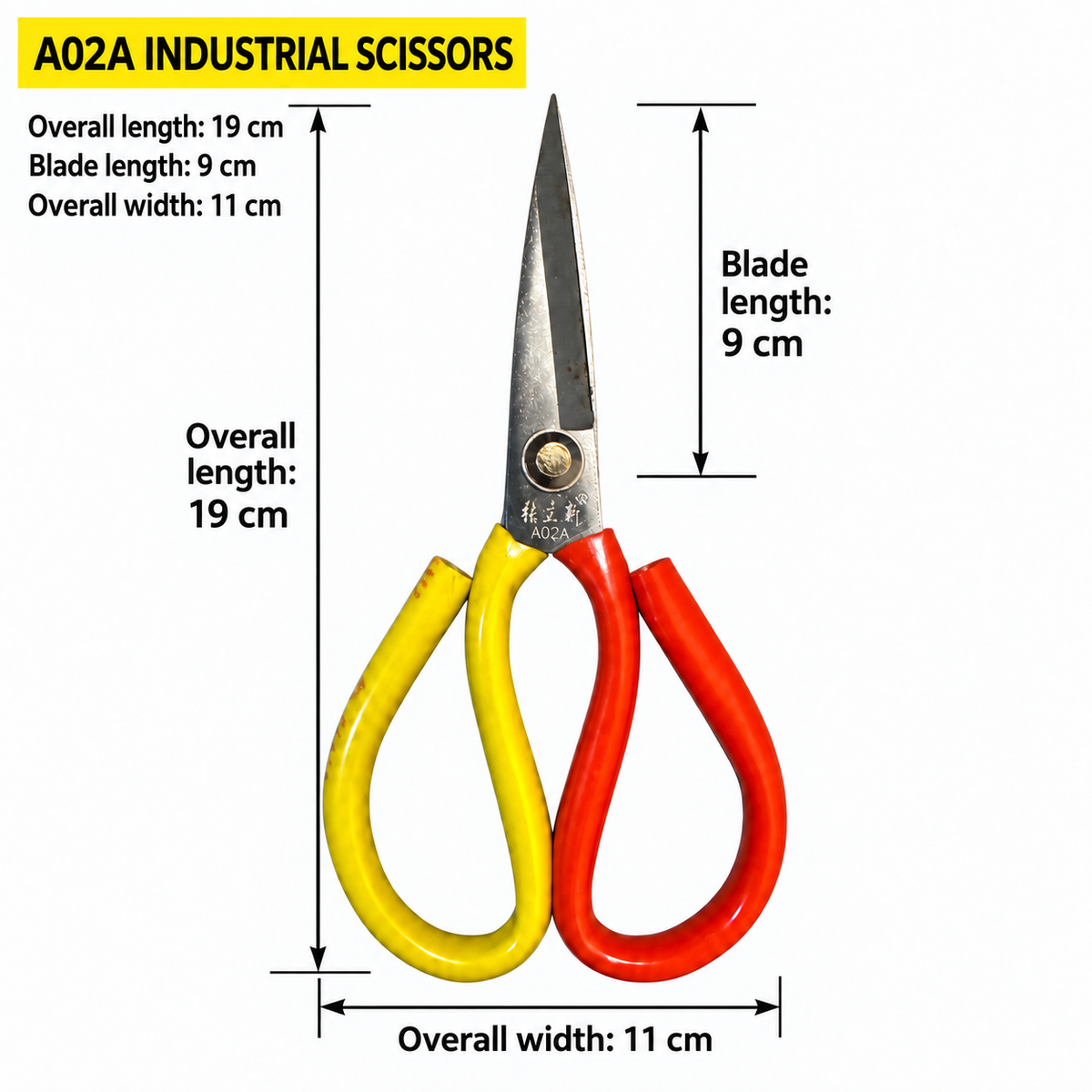 A02A 19 cm Industrial Scissors | Compact Size