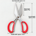 22 cm Heavy-Duty Scissors | Red Handle