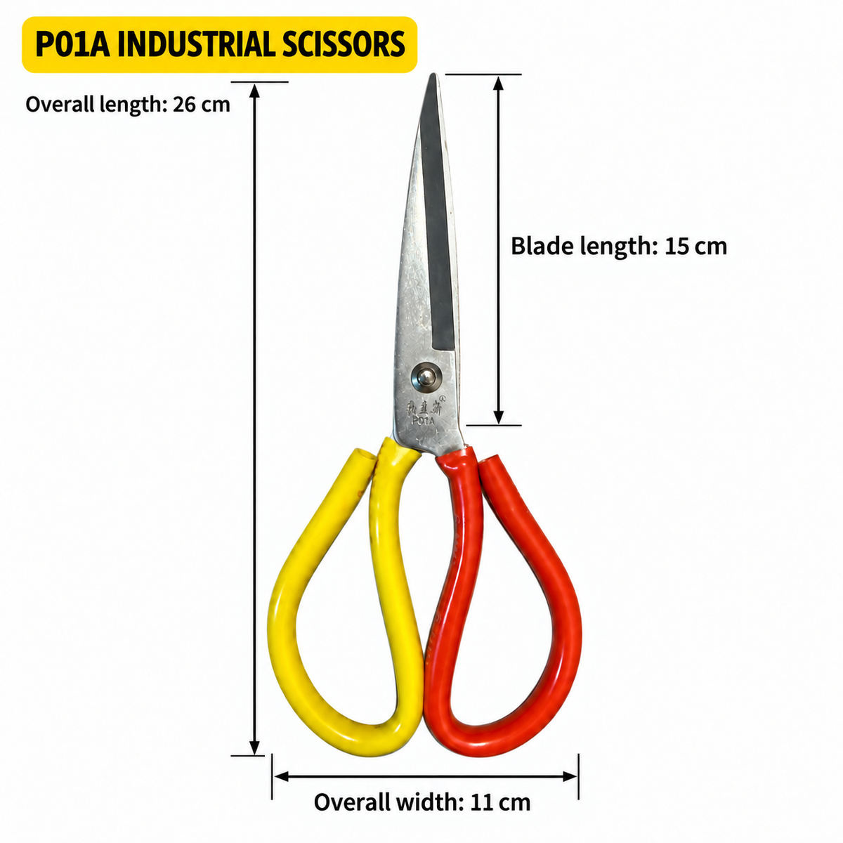 P01A 26 cm Industrial Scissors | Long Blade
